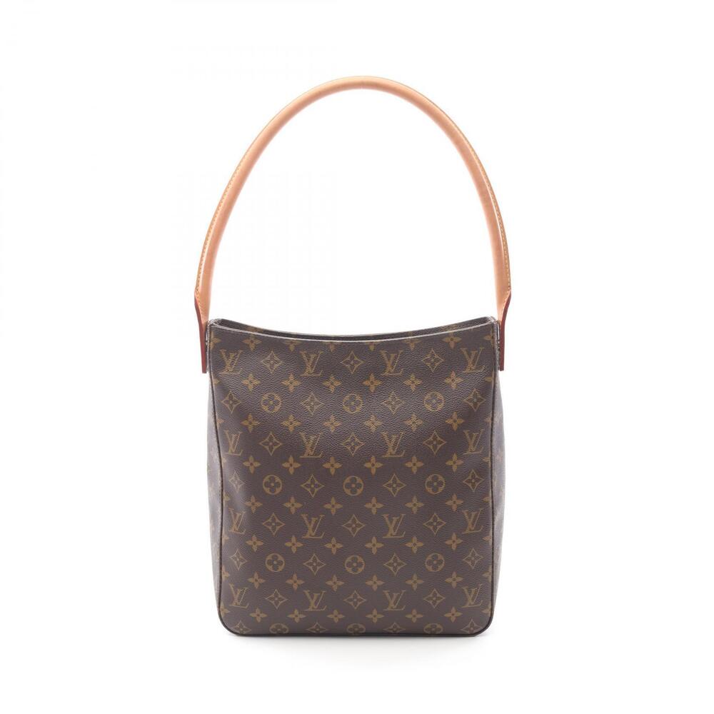 Louis Vuitton Looping Shoulder Bag Canvas Leather Monogram Brown
